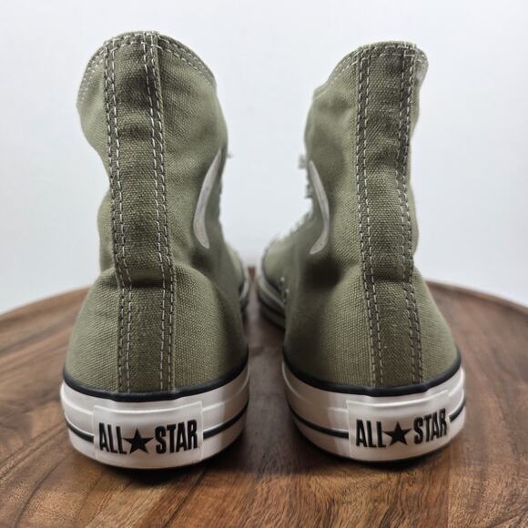 Converse Chuck Taylor All Star Mens Olive Green Size 12 Vintage High Top Shoes - Picture 7 of 10